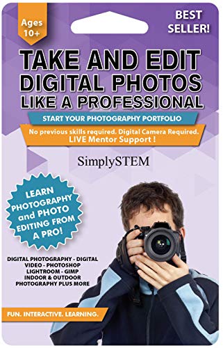 Become a Youtuber - Digital PHOTOGRAPHY & VIDEO Editing Course for Kids (Ages 10+) - Learn to Take Photos or Videos and Edit them using Adobe Photoshop, Premier, Camtasia, Gimp, and More! (PC & Mac)