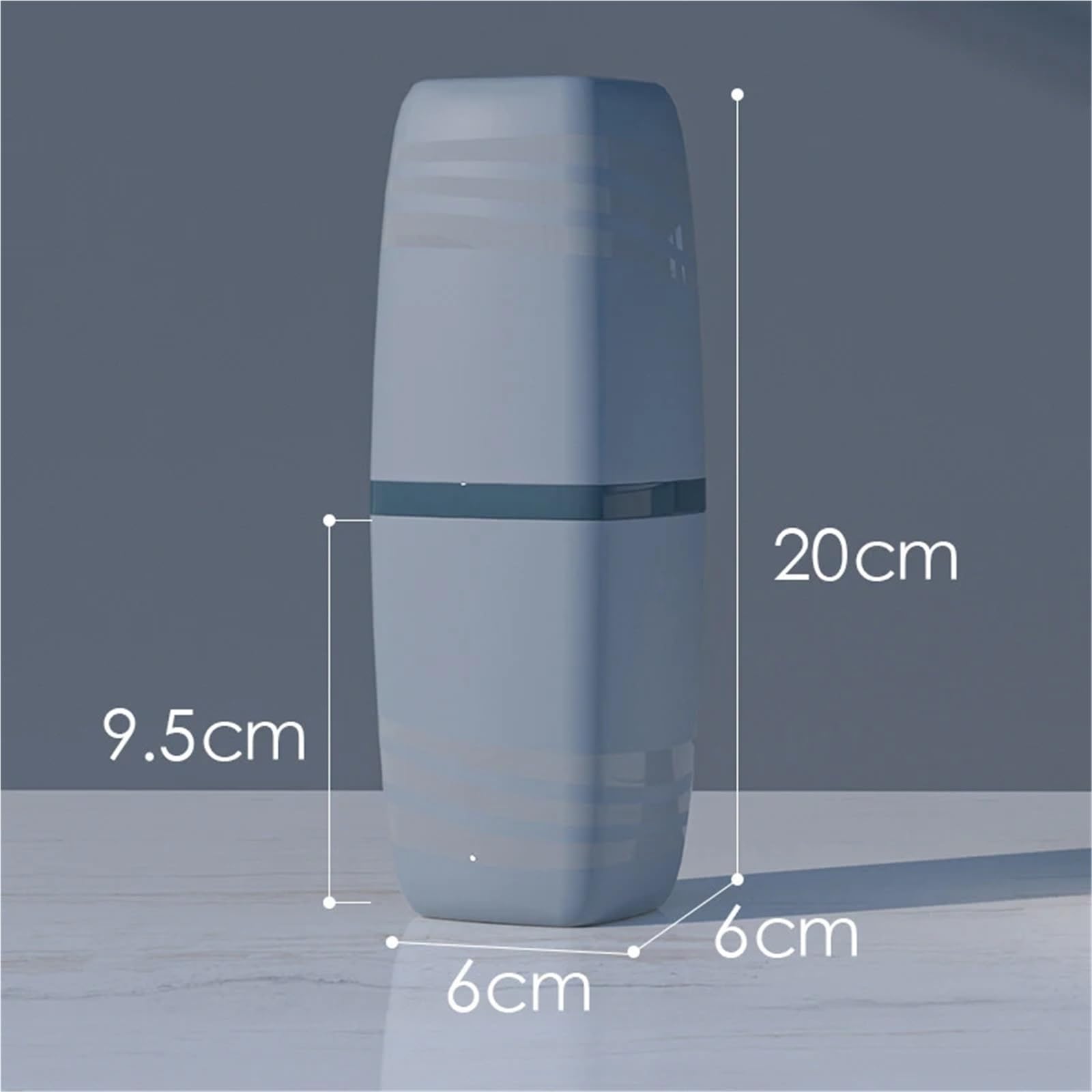 Porta Spazzolino 3 Pezzi Custodia for spazzolino da Viaggio Portatile for Coppie Tazza for spazzolino da Bagno Copertura for spazzolino da Denti Accessori for Il Bagno(Gray)
