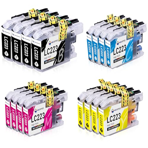 Cartouches LC223 compatible Brother pack de 16 pour imprimante DCP J4120DW et MFC
