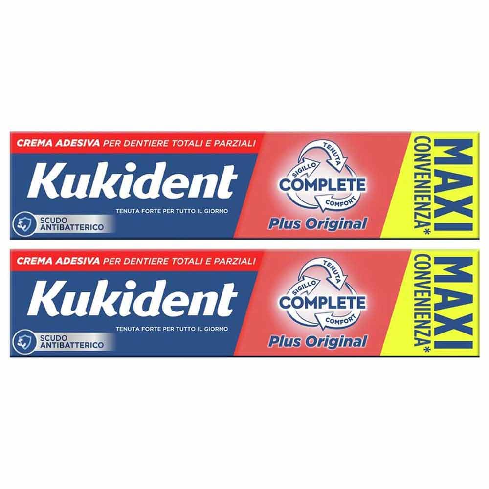 Kukident Complete Plus Original MAXI Adhesive Cream Light Mint Aroma, 2 x 65 g
