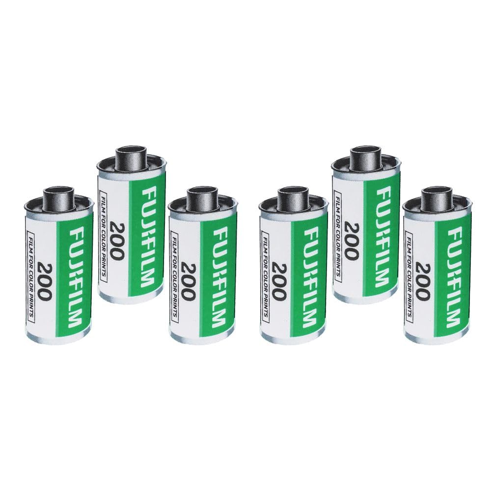 Fujifilm Fujicolor 200 Color Negative Film - Vivid Color Prints in Daylight & Flash (35mm Roll Film, 36 Exposures) (6 Rolls)