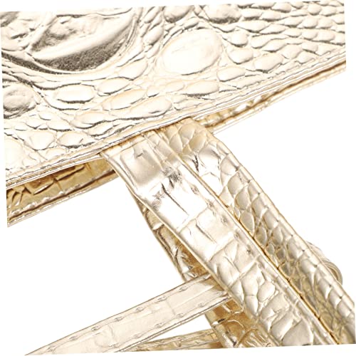 Bolso Satchel de PU para Mujer, 40x10x30 cm, Dorado miniatura 4