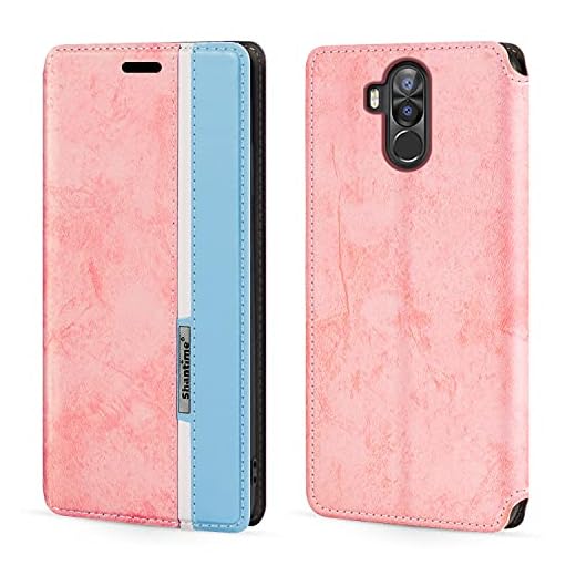 Ulefone Power 3 fodral, mode flerfärgad magnetisk stängning läder flip fodral skydd med korthållare för Ulefone Power 3S (6 tum)