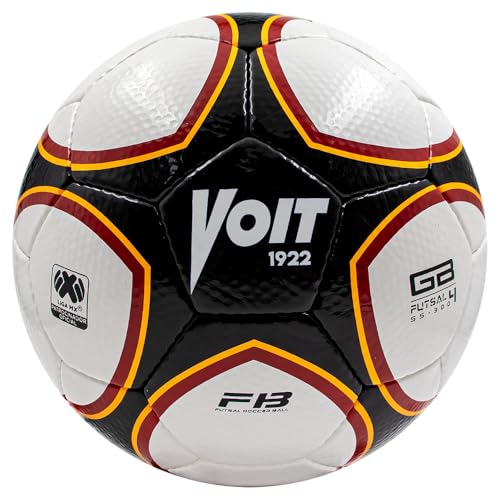 Voit Futsal Ball Size 4 Hand-Stitched with PVC Coating - Futsal Balls with Optimized Dead Bounce, Wear-Resistant Coating & Regulation Weight for Competitive Play - Unisex Football for All Skill Levels