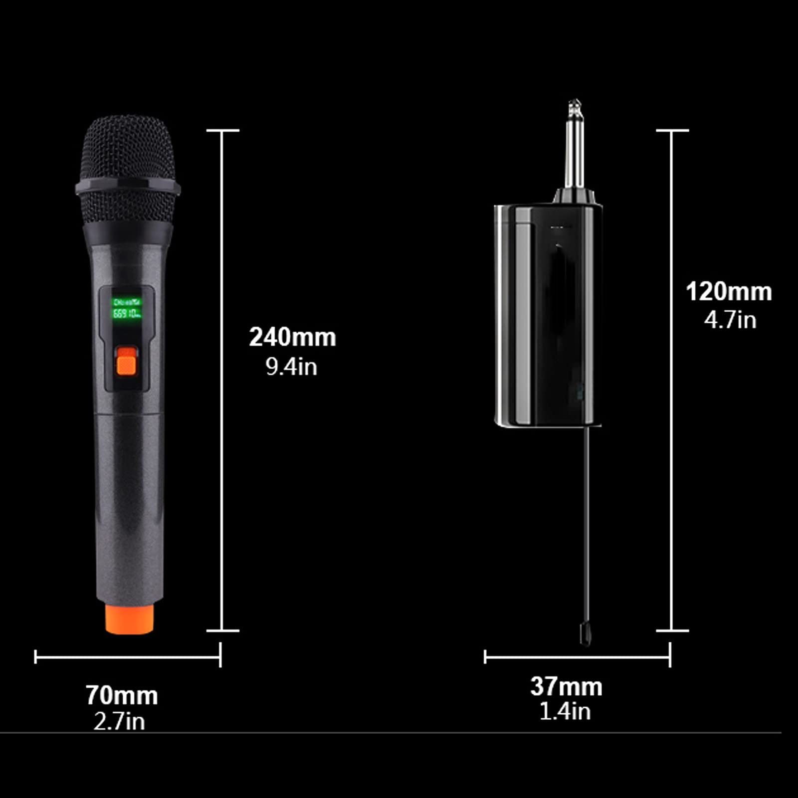 mikrofon do śpiewania ładowalny mikrofon bezprzewodowy profesjonalny mikrofon karaoke UHF uniwersalny metalowy mikrofon ręczny do śpiewania, wzór odbioru kardioidalnego dla dzieci głośnik bluetooth