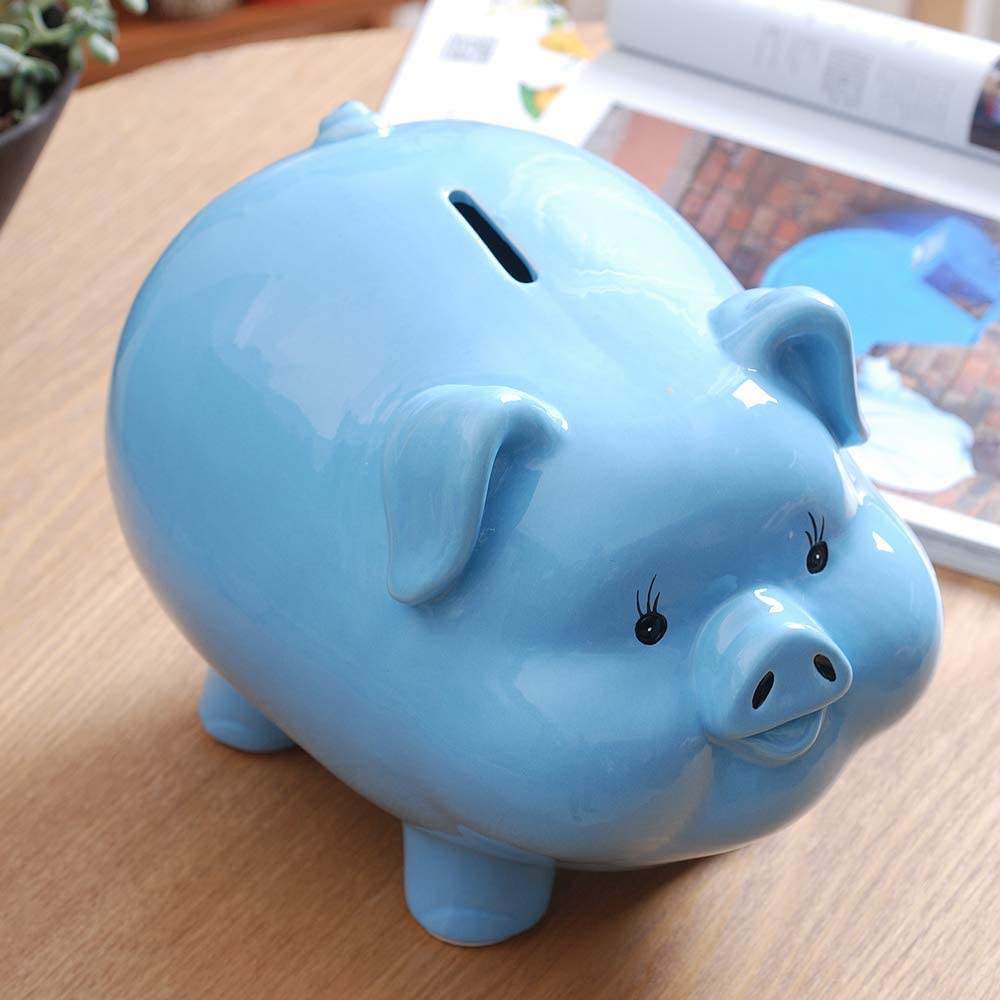 Amazon.co.jp: 貯金箱 豚 陶器 ピギーバンク 開くことができます豚 500