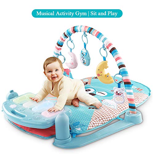 TEMI Baby Gym Toys & Activity Play Mat, Kick and Play Piano Gym Center with Music and Lights, Electronic Learning Toys… - Image 6