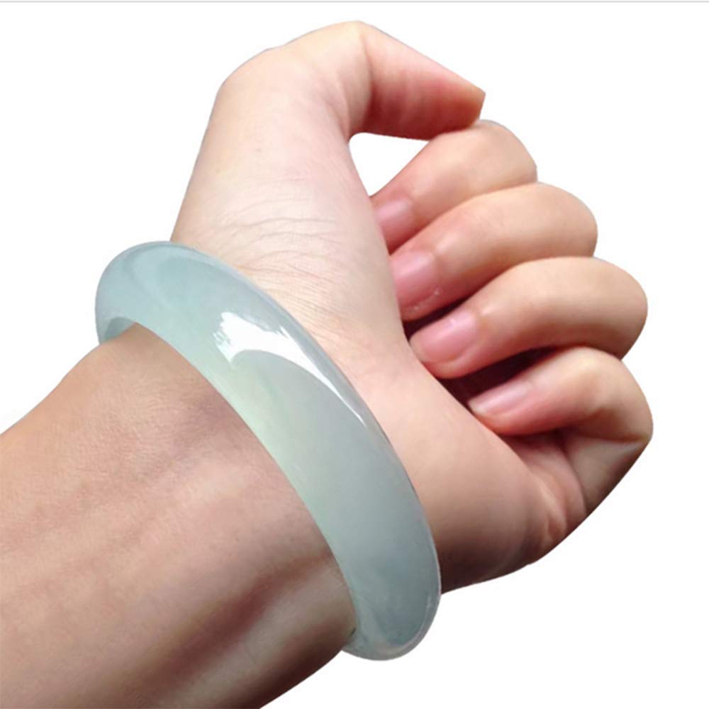 Bracciale di Giada, Braccialetto di Giada Verde, Braccialetto Giada Femmina di Giada Giada Naturale con Scatola, 62 mm