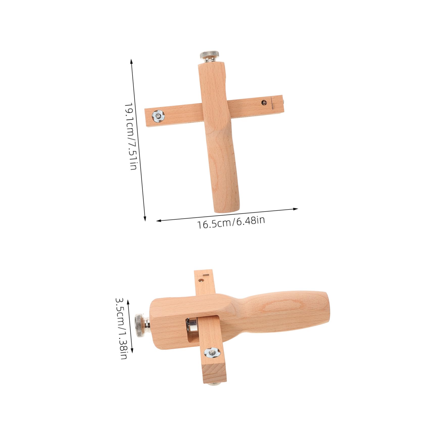 TEHAUX Taglierina per Pelle in Legno Beige Design Ergonomico Antiscivolo, Utensile da Taglio per Cinture e Lavori di Fai da Te Artigianale