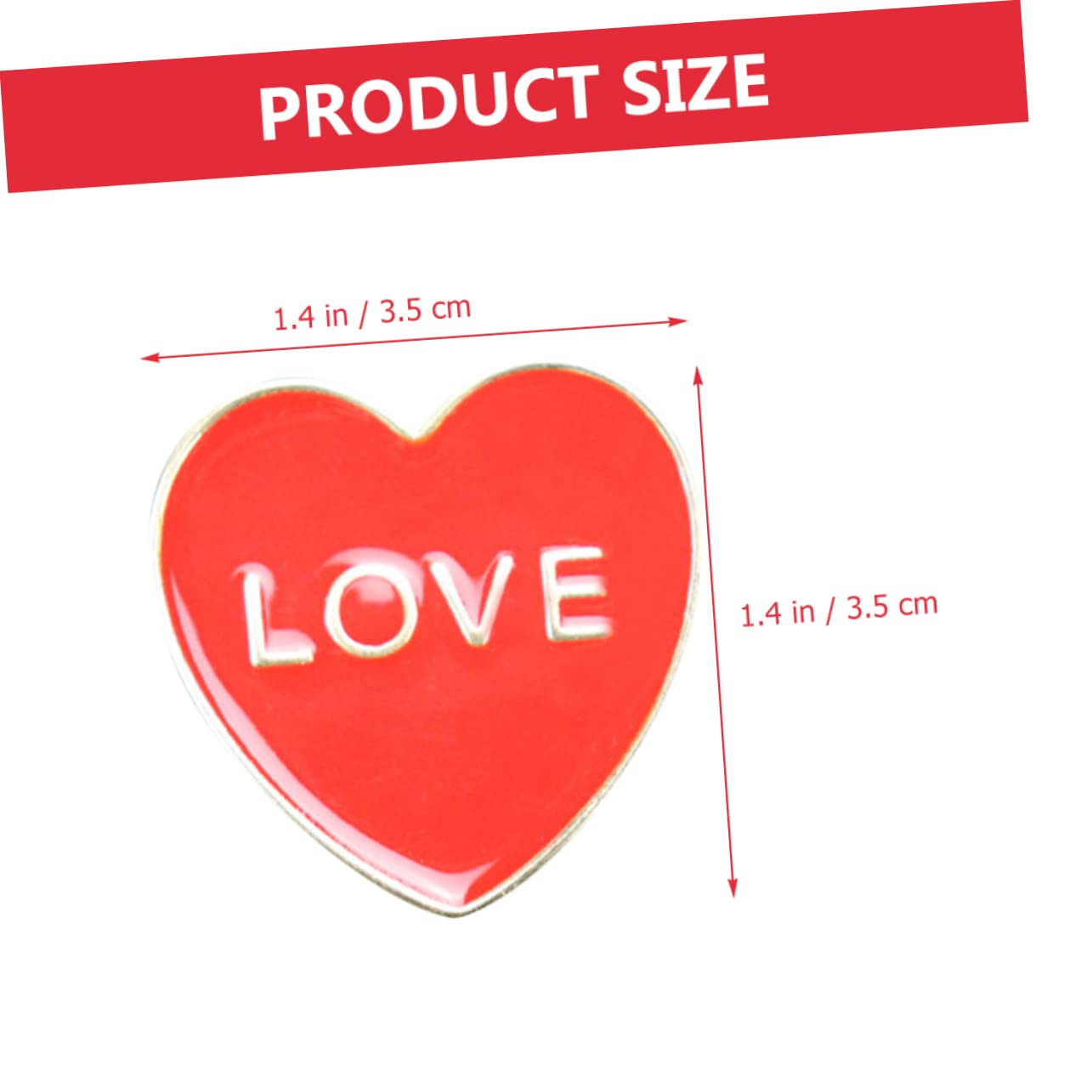 10 Piezas Broche Imperdible Alfiler De Corazón De Boda Alfiler Estético Pasador De Cuello Pin De Esmalte De Corazón Rojo Pasador De Mochilas 3d Ropa De Mujer Aleación Suéter