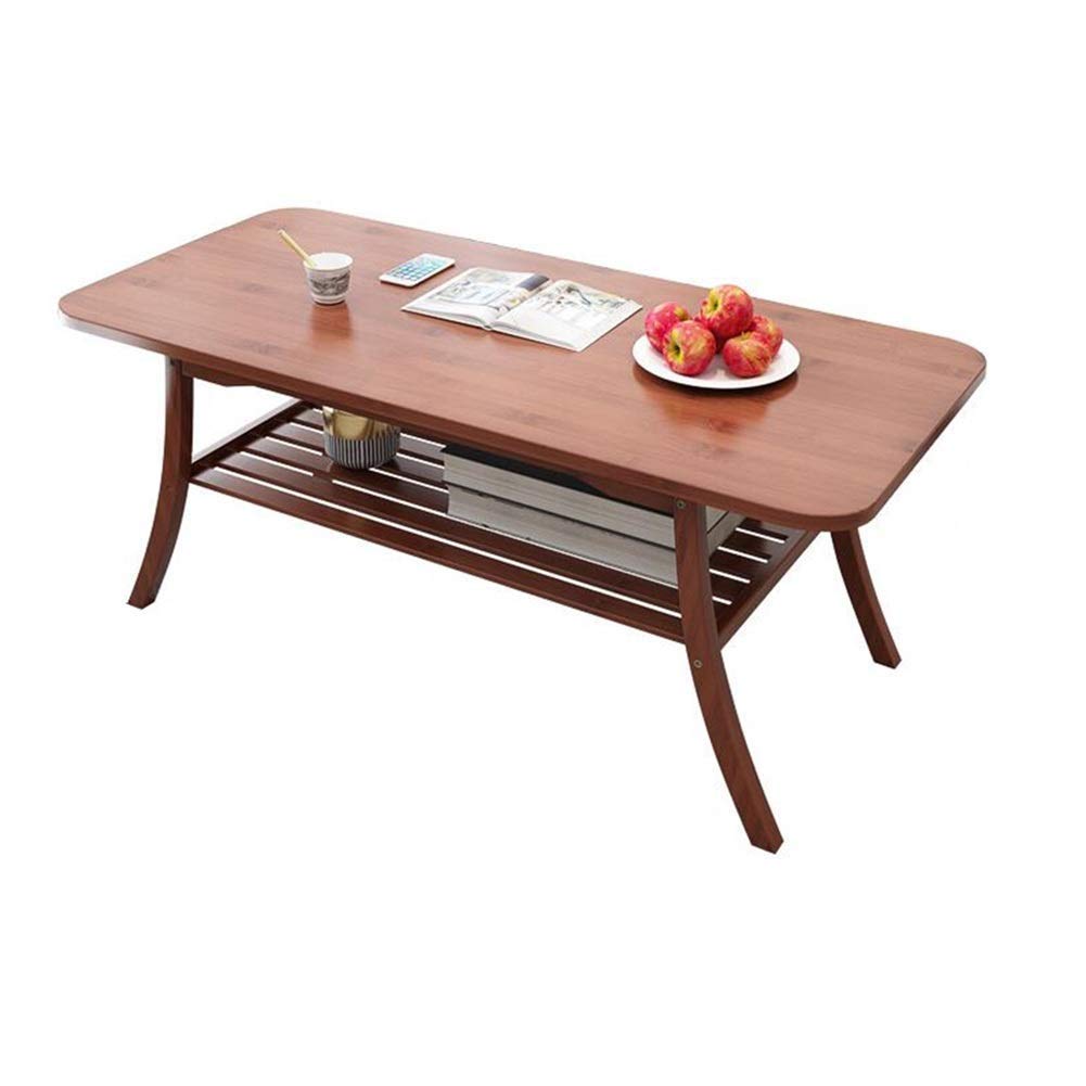 LXRZLS Tables, Coffee Natural Bamboo Finish Bottom Shelf Versatile Practica (color : Retro Colors)