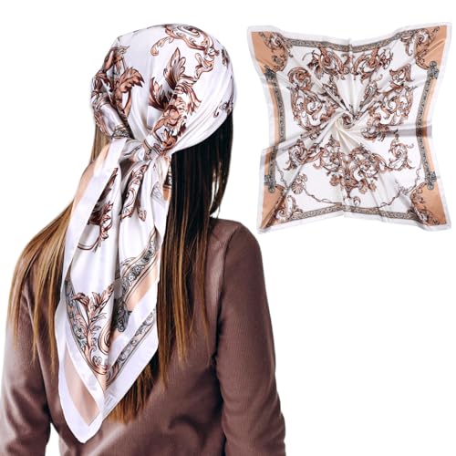Satin Square Head Scarves Head Scarf for Women 35