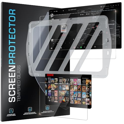 Inskin Tempered Glass for Tesla Cybertruck Screen Protector (2024-2025) - Ultimate Matte Antiglare Tempered Glass Set for Front 18.5 inch & Rear 9.4 inch Screens, Auto-Align Installation