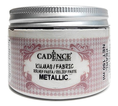 Cadence Pasta de Relieve Textil Metallic Perla 150ml Ref. 15934