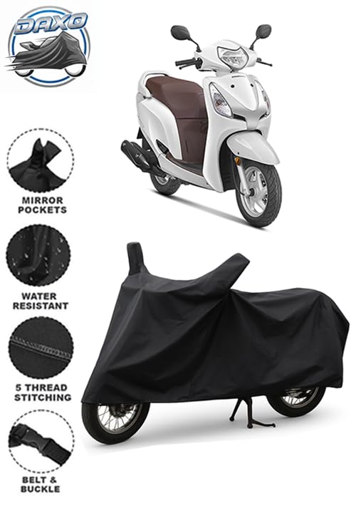 Image of Daxo Waterproof Scooty Cover for Honda Aviator | All Weather Protection from Rain, Dust, UV Rays & Scratches with Mirror Pockets & Buckle Belt | Aviator Scooty Cover