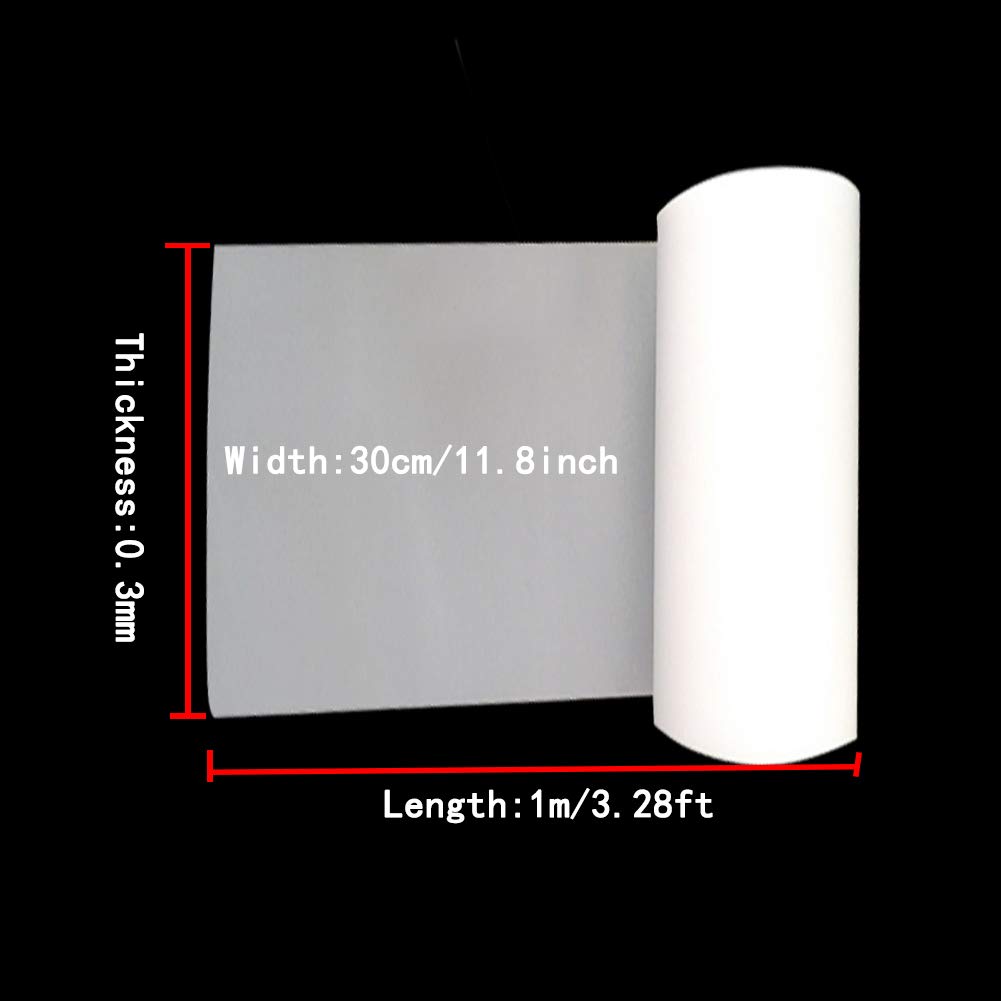 Arkusze folii PTFE w różnych rozmiarach, Arkusz folii PTFE biały o grubości 0,1-2 mm i szerokości 300(0.3 * 300Mm)
