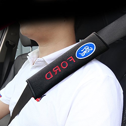 2pcs Protectores de hombro para cinturón almohadillas de cinturón de seguridad Ford Logo