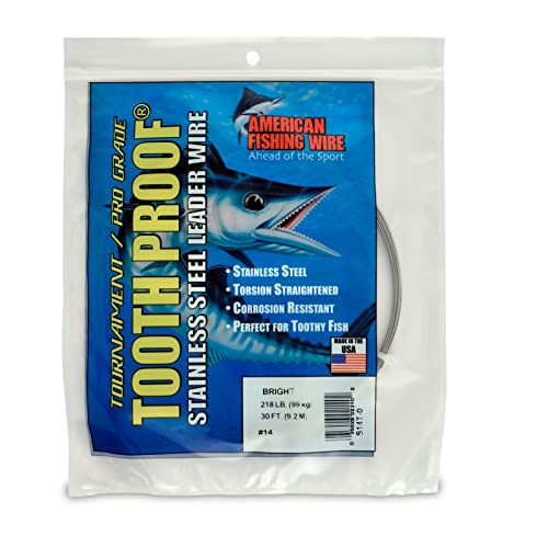 Image of American Fishing Wire Tooth Proof Stainless Steel Single Strand Leader Wire