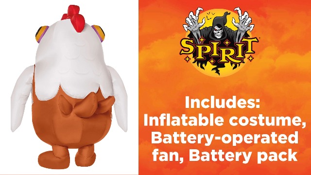 Disfraz Inflable de Pollo para Niños Fall Guys miniatura 3