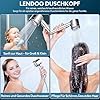 LENDOO Doccino per Doccia,Soffione Doccia Alta Pressione con tubo 1.5M 4 Modalità di Spruzzo Soffione Doccia Anticalcare con 4 Sostituibile Filtro Doccia con Potente de Pulverización y Pausa (Argento)