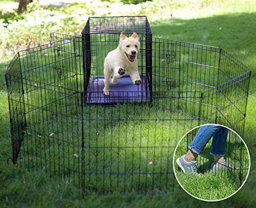 Artmalle ARTMALLE-3 Puppy Pet Playpen 8 Panel 24 Inch Indoor Outdoor Metal Portable Folding Animal Exercise Dog Fence Ideal For Pet Animals Dog Cat Rabbit Breed Puppy thumb #4
