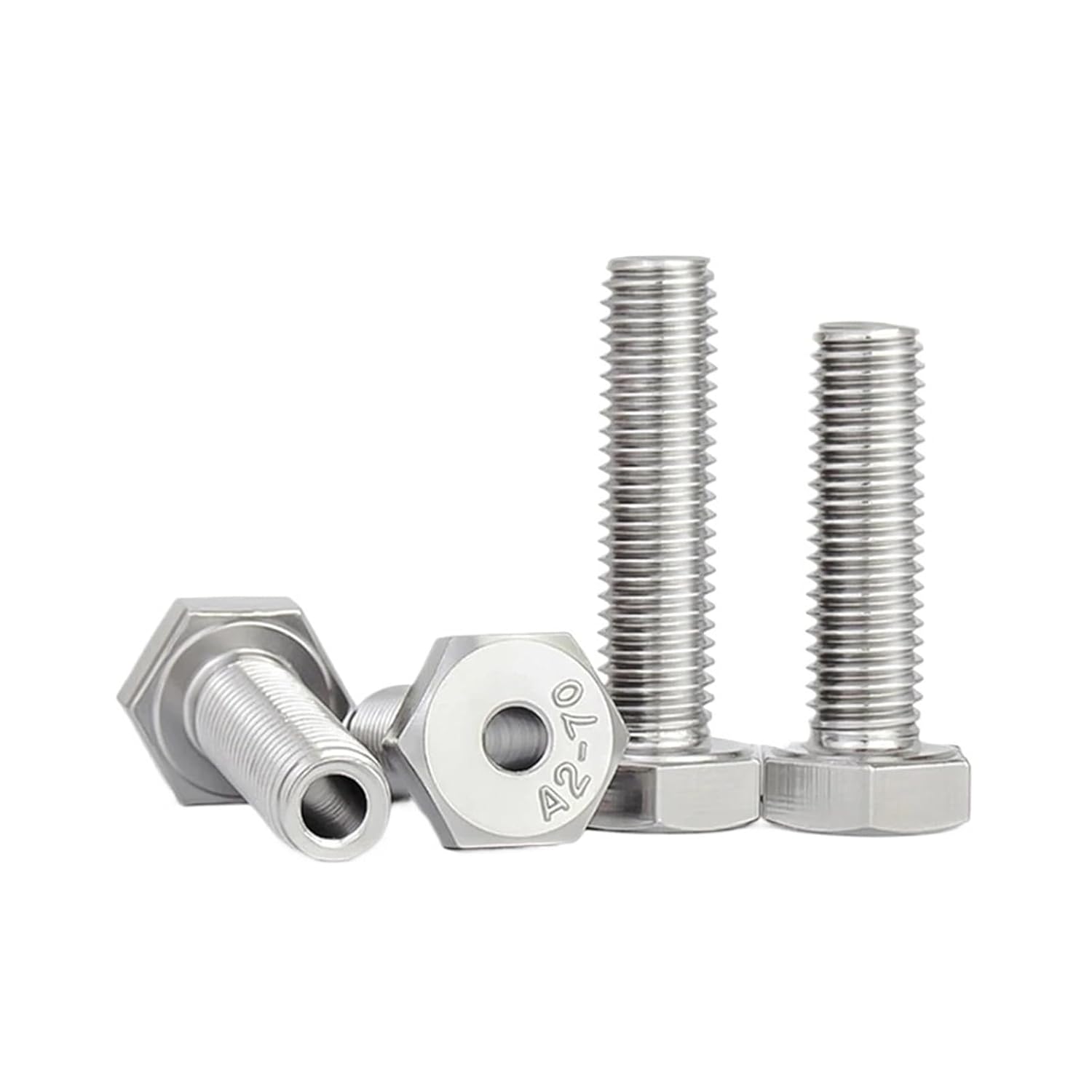 304 Stainless Steel M4 M5 M6 M8 M10 M12 M14 M16 M20 Hex Head Hollowed Screw Bolt Machine Through Hole(M20x90 (1pc))