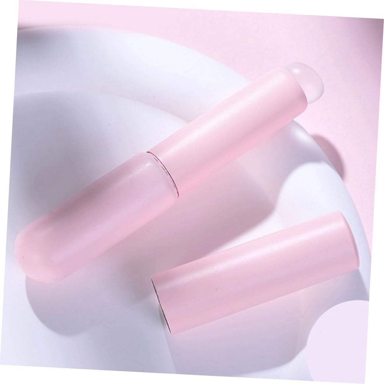 Baluue 24pièces Applicateurs De Gloss à Silicone Avec Couvercle Brosse Maquillage Réutilisable Pour Application Précise Et Équilibrée