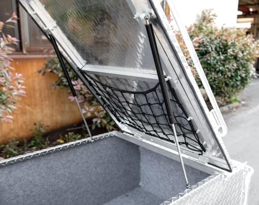 Aluminum Diamond Plate Enclosed Trailer, 59 x 30 x 28 inches, 800 lbs Capacity, Motorcycle Car Pull Behind
