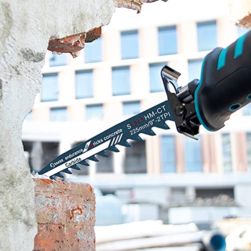 Saker Saw Blade-Demolition Masonry Reciprocating Hard Alloy Saw Blades For Cutting Wood,Porous Concrete,Brick Combination Pack(4 Pcs) #TOP2