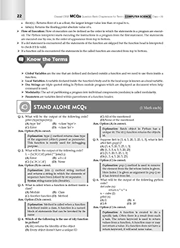 Image of Oswaal CBSE MCQs Question Bank Chapterwise For Term-I, Class 12, Computer Science (With the largest MCQ Question Pool for 2021-22 Exam)