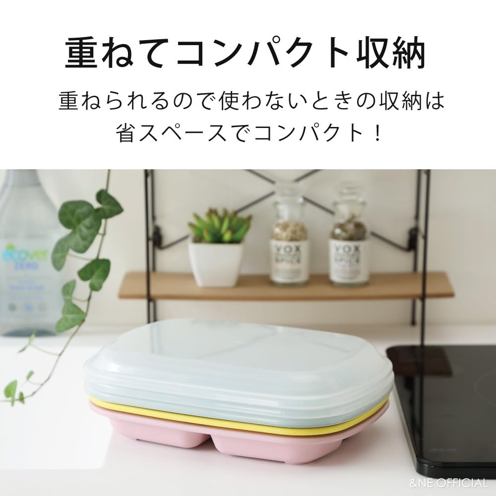 アンドエヌイー(&NE) NKM-187-GR - Plato de almuerzo, polipropileno, color verde