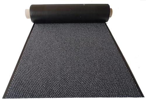MERTEX Schmutzfangläufer Meterware 60 cm Dark-schwarz meliert - ohne Rand an den Schnittkanten (60 x 200 cm, Dark)