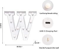 Vista 265 de Foaky LED Letter Lights Sign Marquee Light Up Letters Sign for Night Light Wedding/Birthday Party Battery Powered Christmas Lamp Home Bar