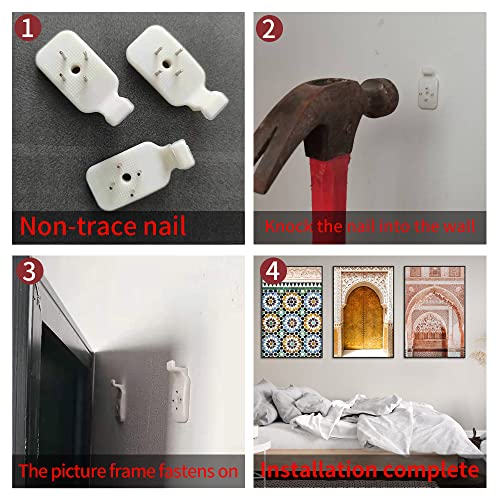 Wall Art, Framed Wall Art Modern Abstract Canvas Wall Art 3 Piece Set Of Painted Prints, Boho Style For Living Room Bathroom Kitchen Office Wall Decor Canvas Artwork (Yellow 16" X 24" X 3 Pieces) #TOP6