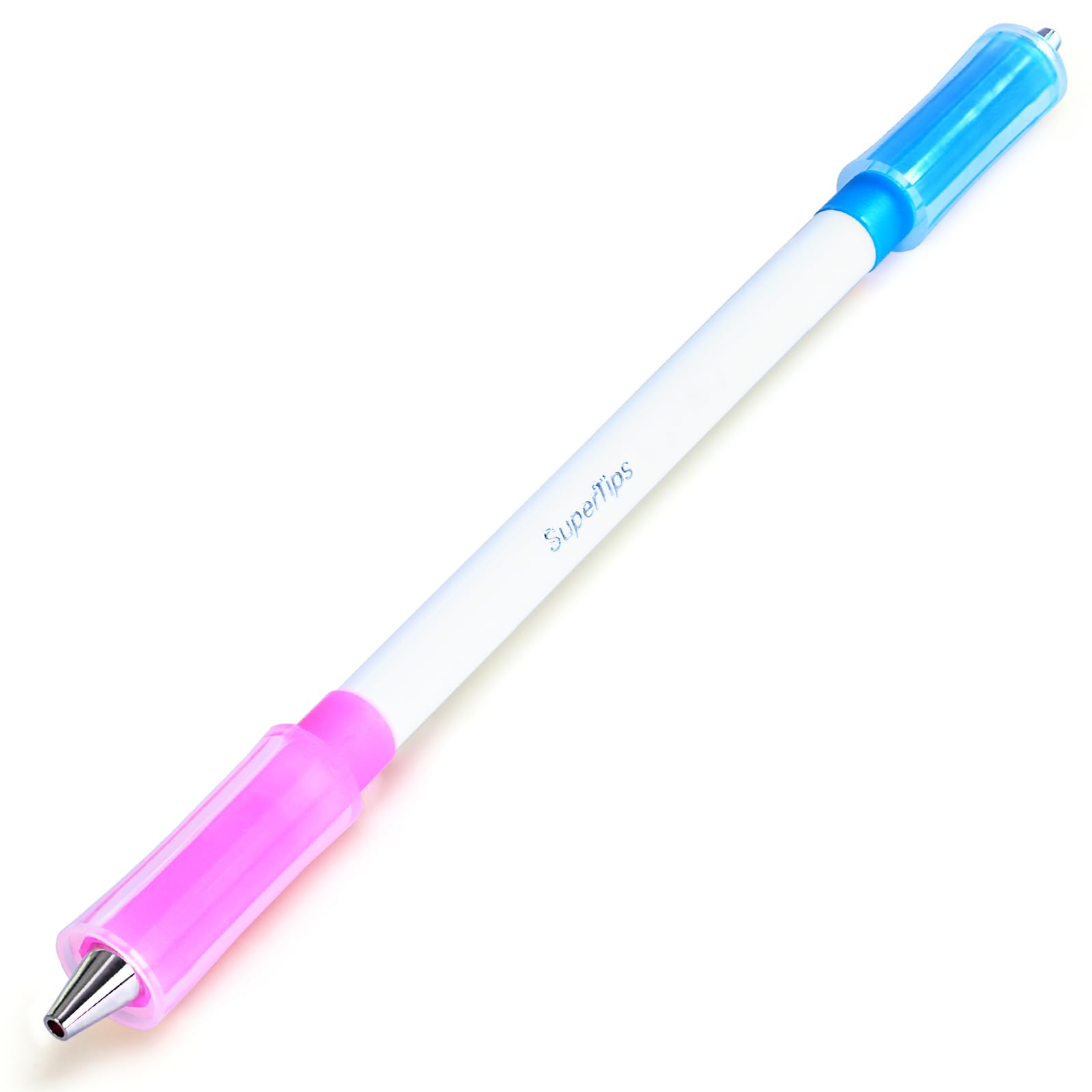 Waterfall Pen Mod Origin, Handmade Weighted Spin Trick Pen for Beginner, Blue Pink Cap