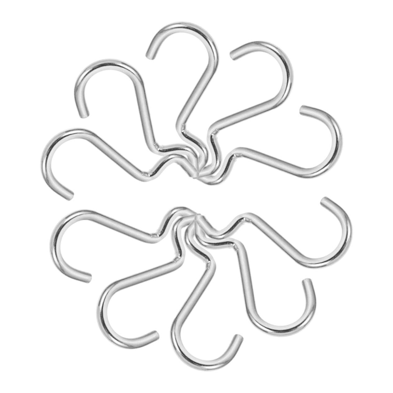 VILLFUL 5sets Metal Pegboard Hooks Wall Organizer Utility Hooks Iron Hangers Tool Storage 10pcs*5