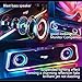Brondbend Colorful Sound Bluetooth 5.3 Subwoofer High Power Home Video Desktop Today Deals Prime Wireless Strip Long Dual Speaker Speaker Sound Bar TV Karaoke Sound