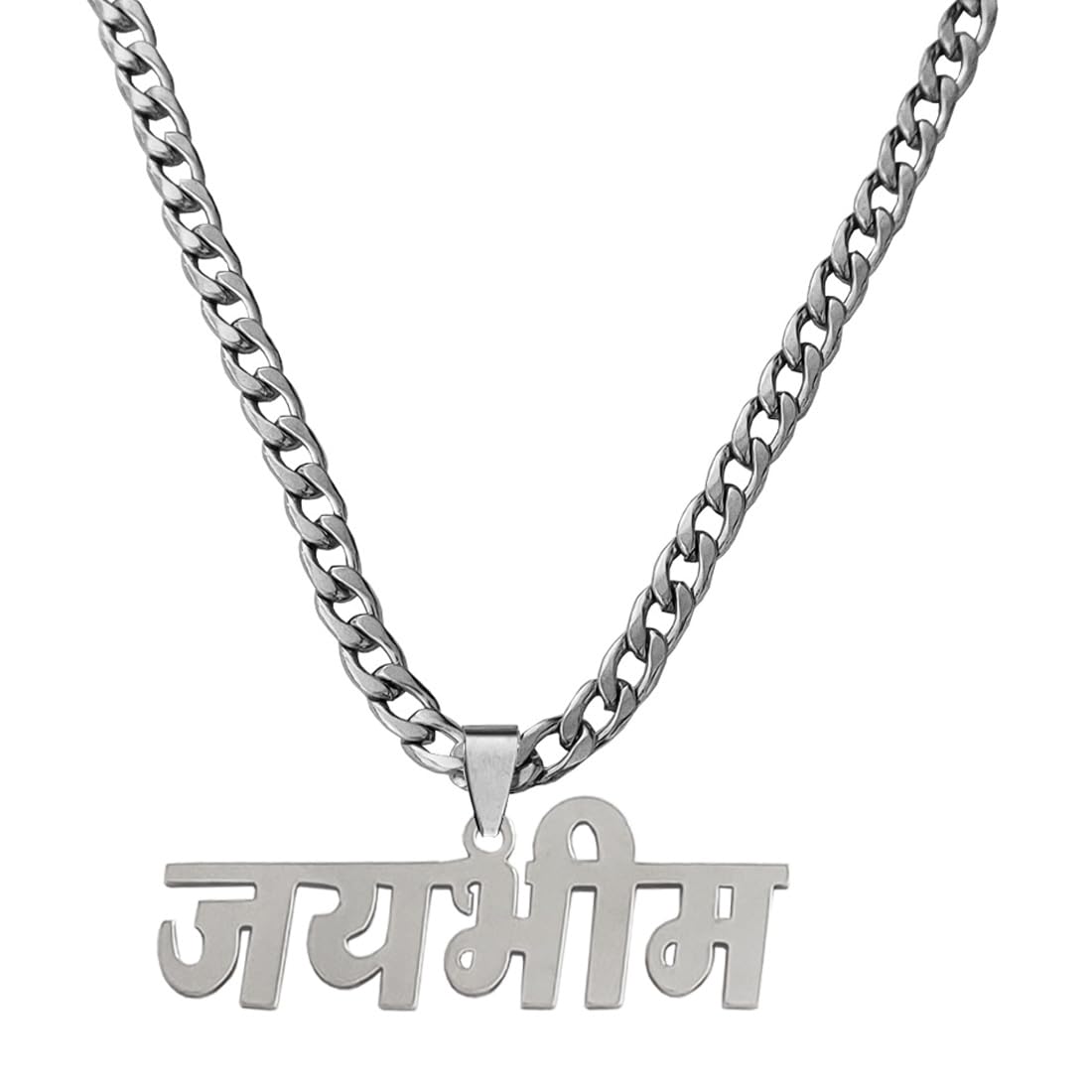 m men style Personalised Religious Jay Bheem Locket Bikers Jewelry Link Chain Silver Stainless Steel Pendant Necklace For Men And Women LC312-picture-37