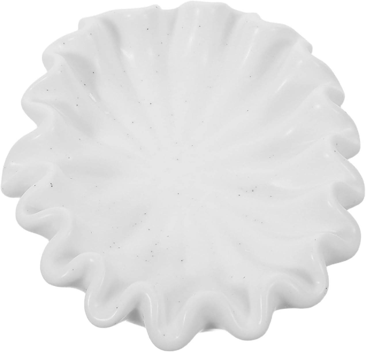 Artibetter Ceramic Soap Dish White Self-draining Porcelain Soap Holder Lotus Leaf Shape Bathroom Shower Kitchen Tray