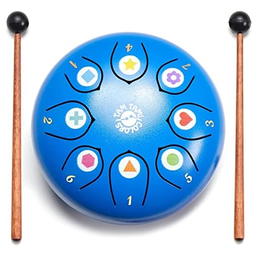 Tambor Infantil Montessori – Instrumentos Musicales Infantiles - HANDPAN de 8 notas, educativo y facil de tocar - Instrumento de Percusion - Juegos Sensoriales - Juguetes Niños 3 a 8 años