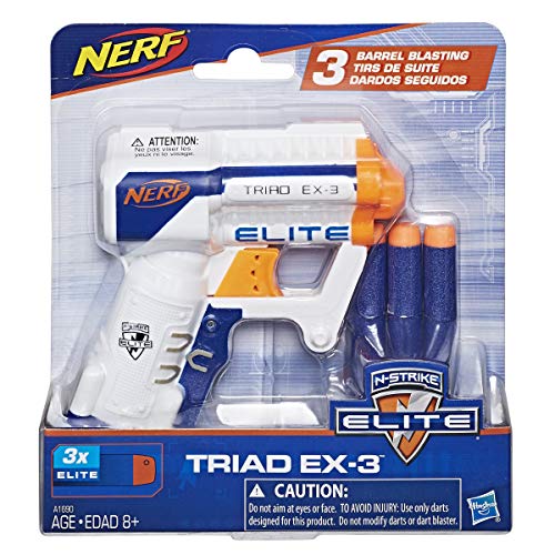 Image of Nerf Disruptor Elite Toy Blaster 6-Dart Rotating Drum, Slam Fire, Includes 6 Official Nerf Elite Darts, Toys for Kids, Teens, Adults, Ages 8 and Up