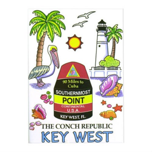 World By Shotglass Key West Florida Southernmost Point Fridge Collector's Souvenir Magnet 2.5"