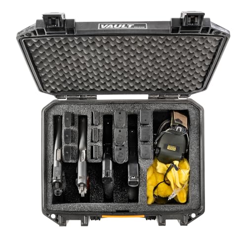 Pelican Vault v300-5 Pistol and 19 Magazine Pre-Cut Foam Gun Case (Black) by Pelican - Image 3