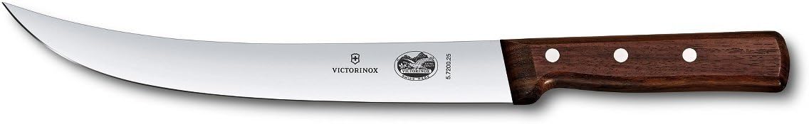 Curved Breaking Knife, Rosewood Handle, Multicolor