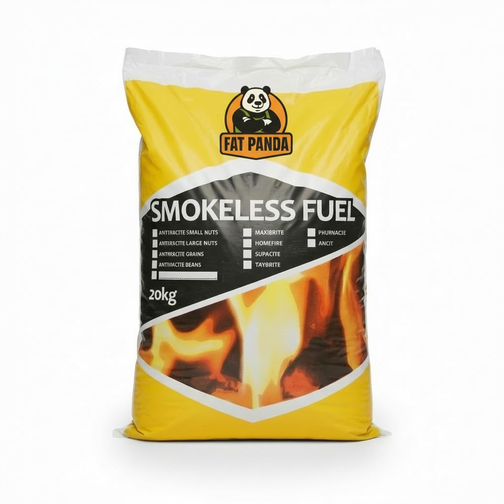 FAT PANDA Multi Purpose Smokeless Fuel, 20Kg,Black