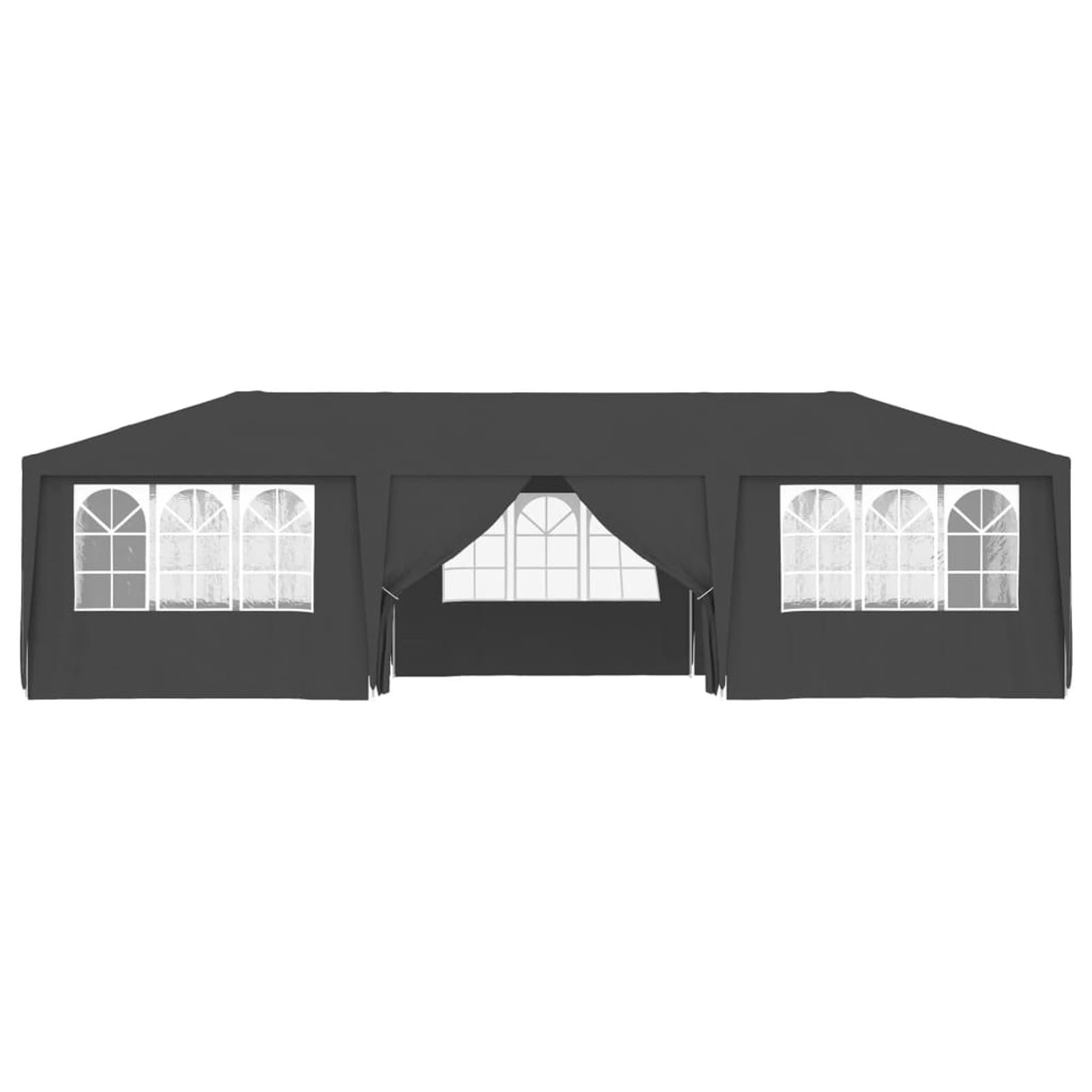 Homgoday Casa Mobilia Gazebo Professionale con Pareti 4x9 m Antracite 90 g/m², Gazebo da Giardino, Gazebo Ombrellone da Giardino Spiaggia Pesca Esterno Antivento per Arredo Giardino Terrazzo Ambienti