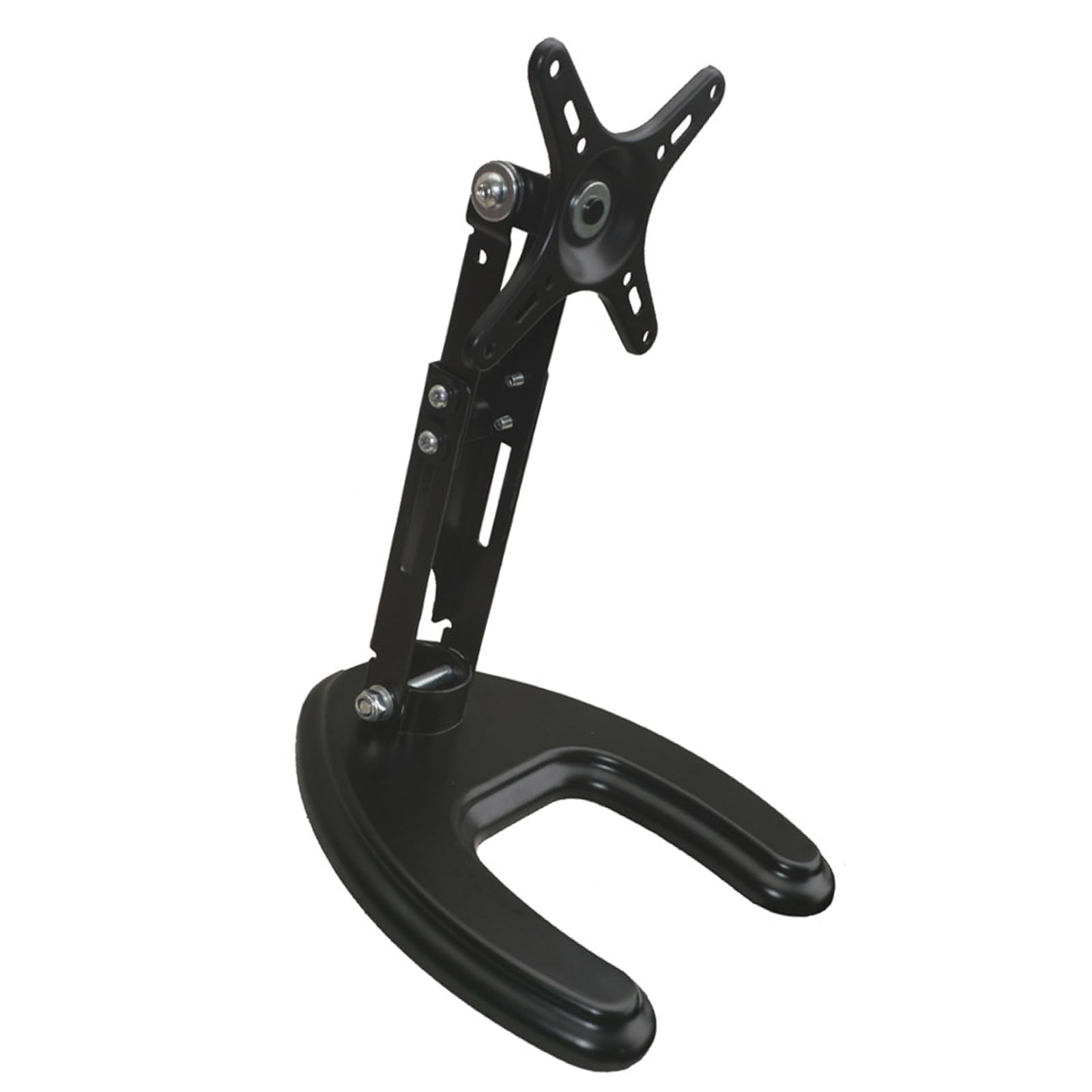Generico Supporto in plastica per Monitor da 10-27 Pollici Staffa da Tavolo Base Regolabile con Rotazione a 360 Forte capacità carico Supporto da Tavolo Rotante in Metallo