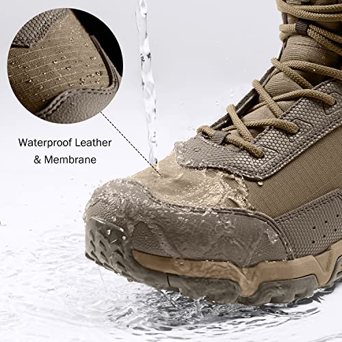 Men's Water-Resistant Work Boots Lightweight Tactical Boots Non-Slip Hiking Boots for Men3