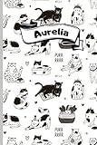 aurelia frick vaterland  Aurelia: Personalisiertes Aurelia Katzen Notizbuch - Notizbuch Geschenk für Katzenliebhaber - Aurelia Notizbuch  110 Seiten - 6x9 Zoll