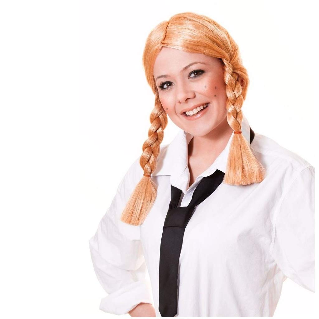 Bristol Novelty BW109 Schoolgirl Wig, Blonde, One Size Halloween